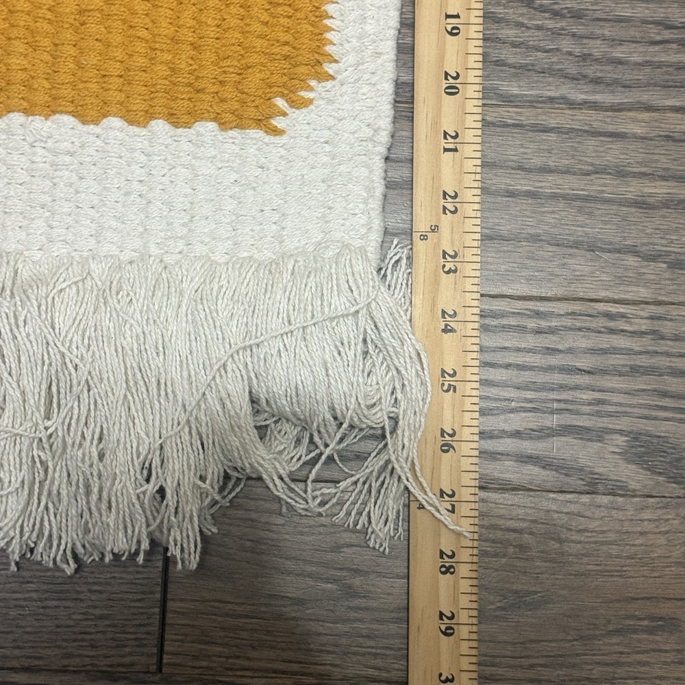 Boho Cat Tiger Wall Macrame Hanging Tapestry Woven Textile Art With Fringe - Picture 7 of 7